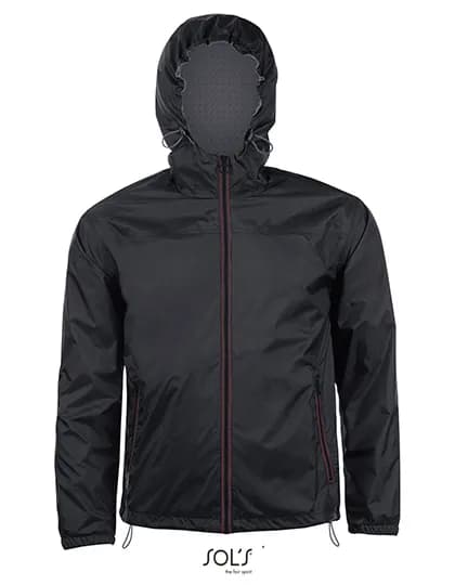 Unisex Lined Windbreaker Skate Jacket – Noir / Rouge