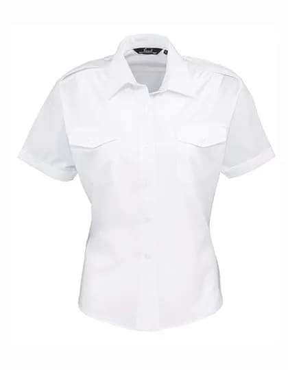 Women’s Pilot Shirt Short Sleeve – Weiss