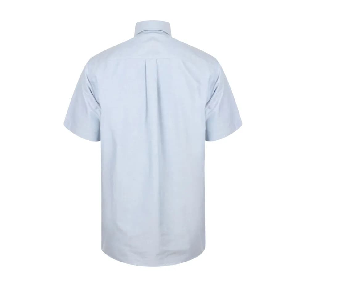 Chemise Oxford manches courtes homme – Bleu – vue de dos