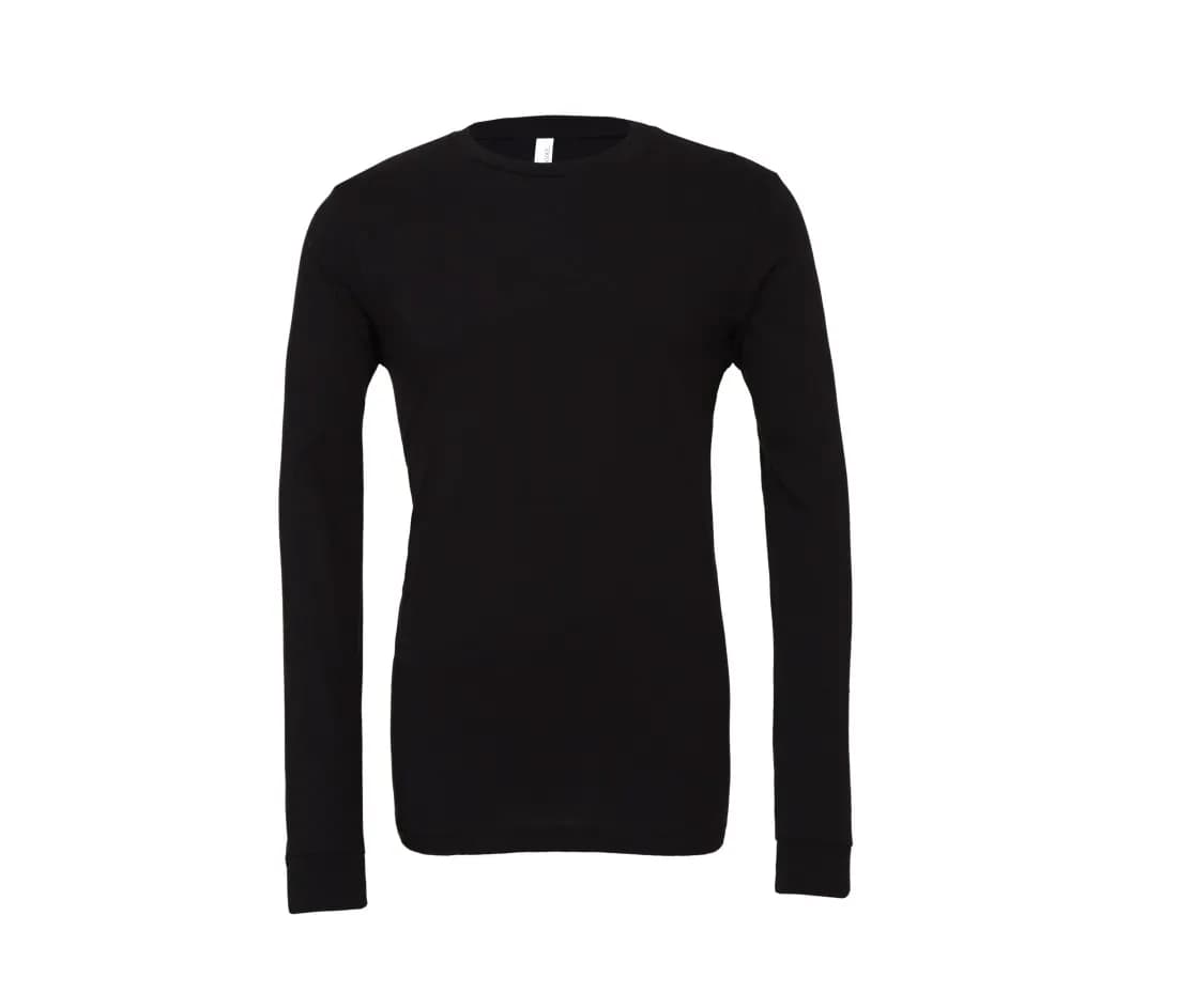 T-shirt manches longues unisexe en jersey – Noir