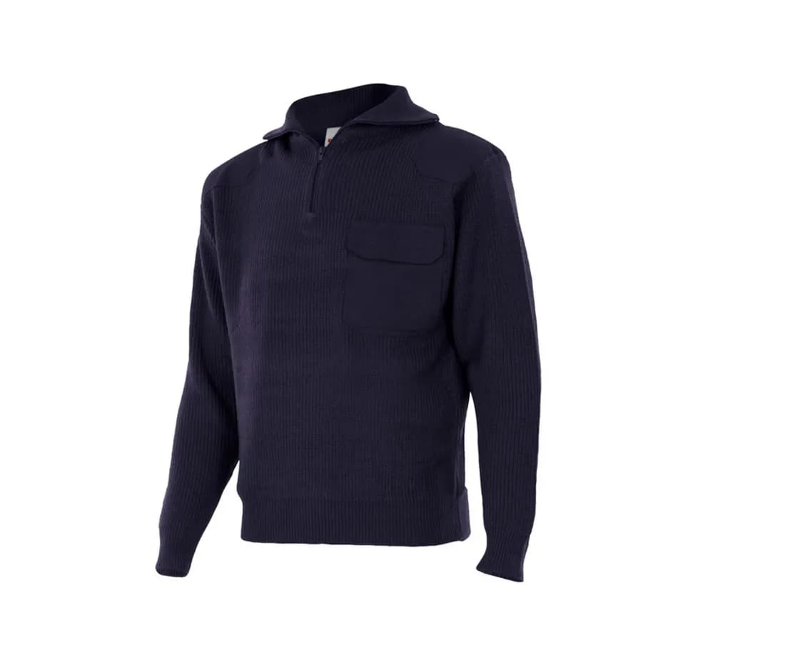 Velilla Grobstrick-Rollkragenpullover – Marine