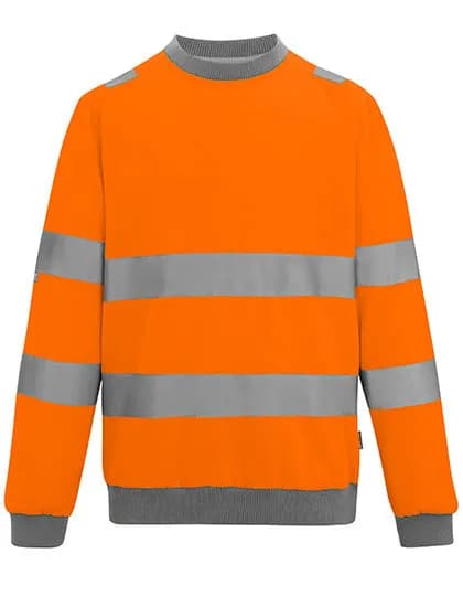 Hi-Vis Pro Contract Crew Neck Sweatshirt – Orange