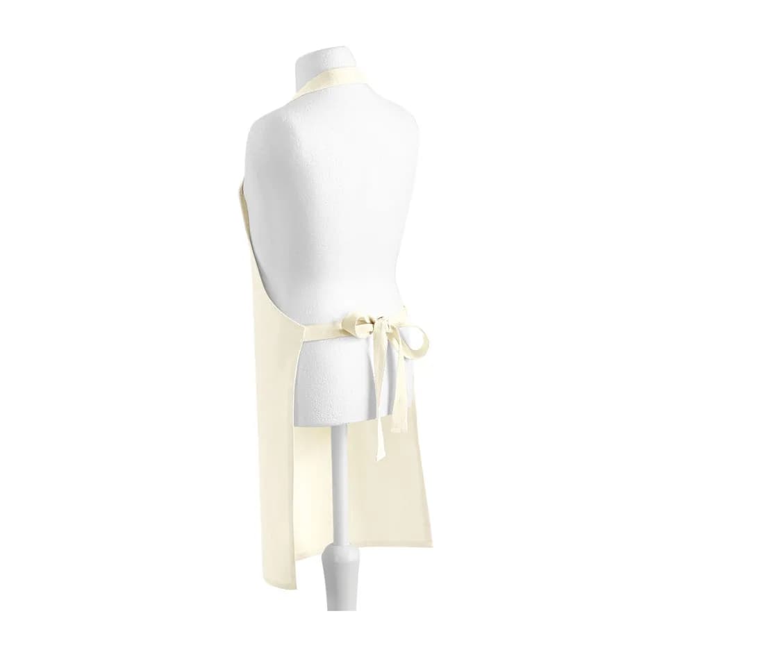 Tablier de bricolage en coton Fairtrade enfant – Naturel – vue de dos