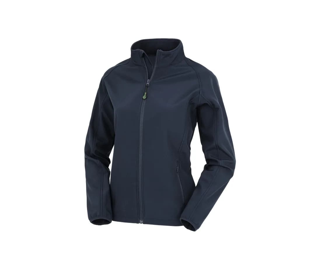 Damen recycelte 2-Lagen-Softshelljacke – Marine
