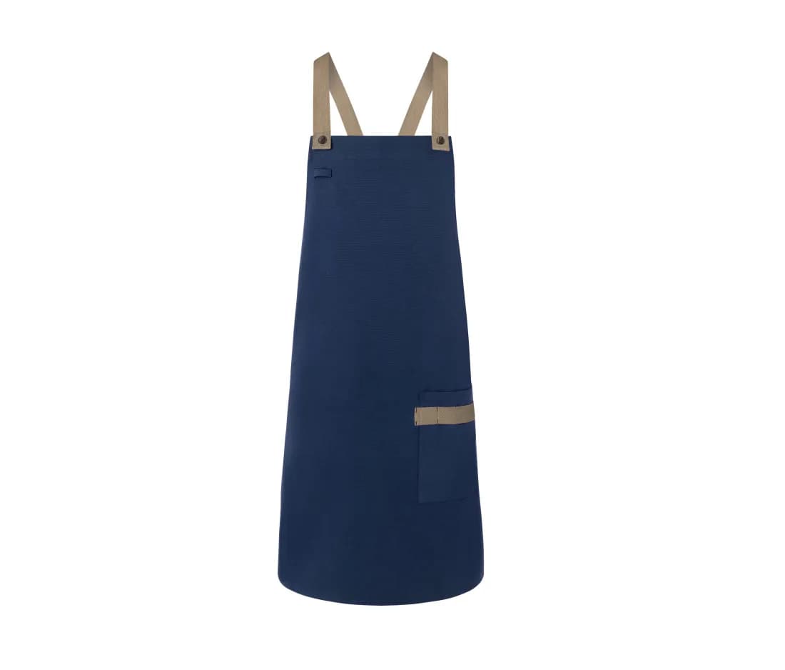 Tablier à bavette «Urban-Look» à bretelles croisées avec poche
