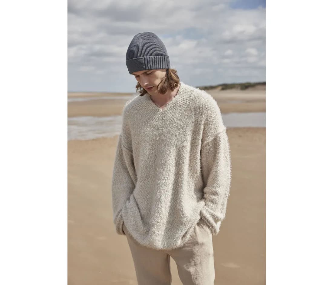 Organic Cotton Engineered Patch Beanie