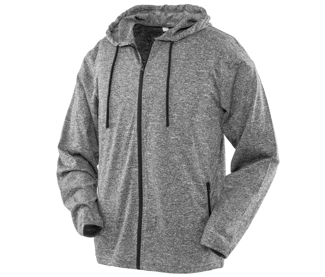 Veste d'entraînement à capuche homme – Gris chiné