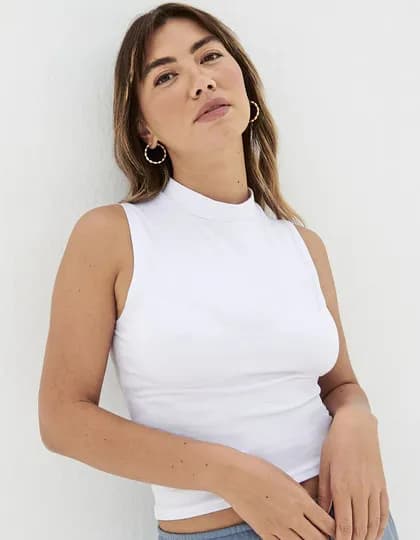 Women’s High Neck Crop Vest