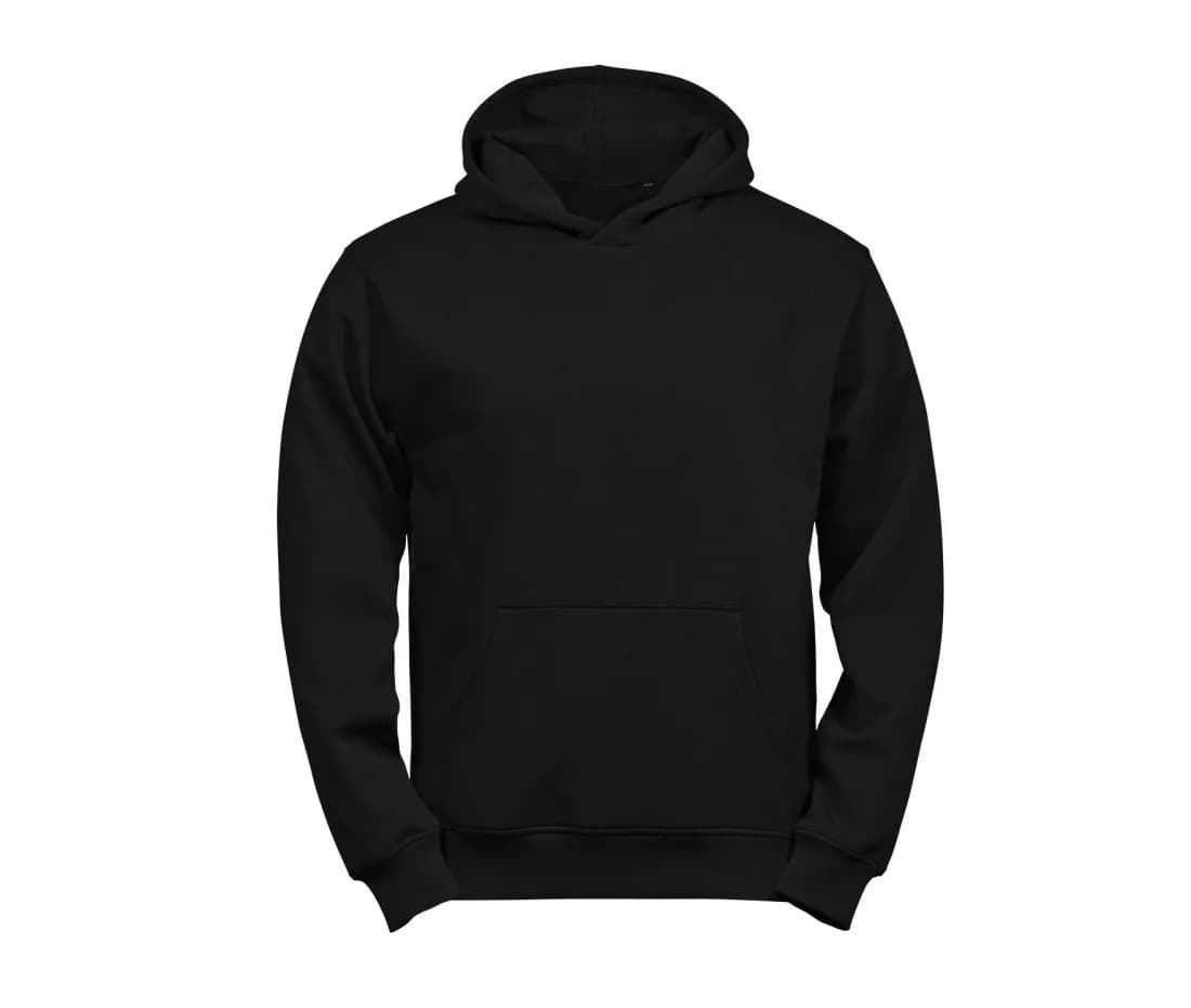 Kinder Hoodie ohne Etikett – Schwarz