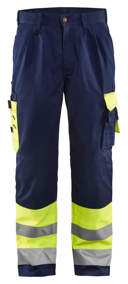 Pantalon haute-visibilité avec genoux préformés