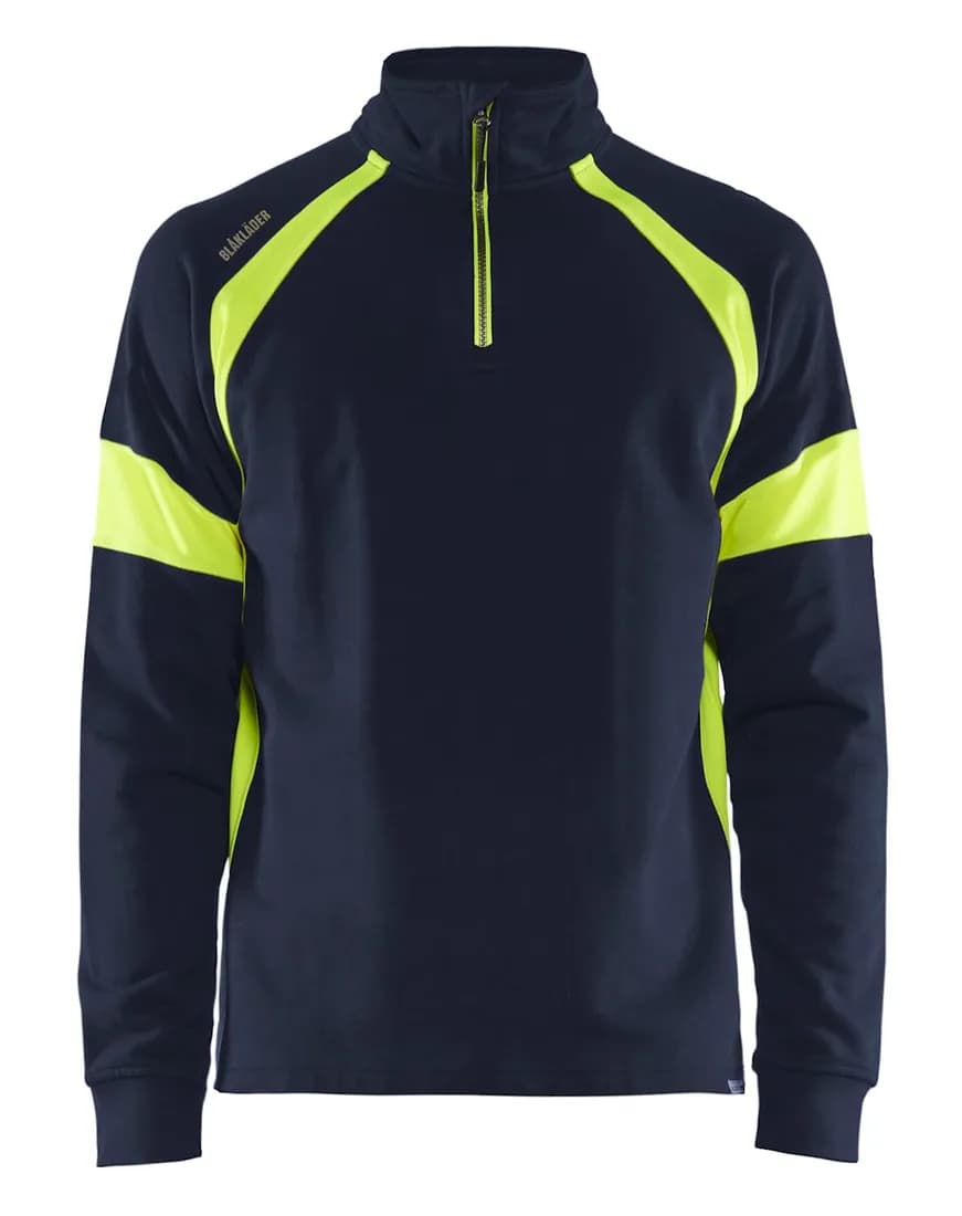 Sweatshirt Half-Zip mit High Vis