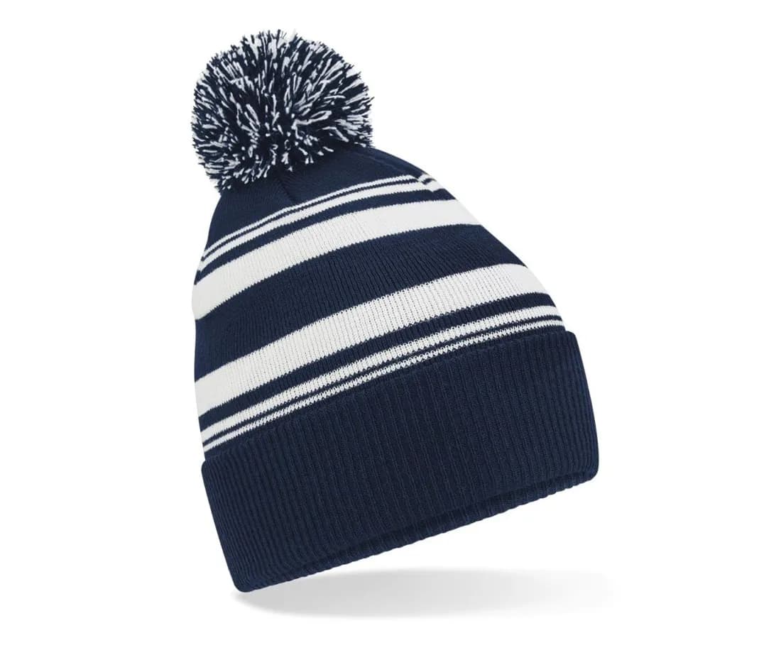 Striped Fan Beanie