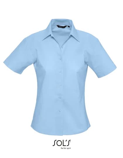 Women’s Oxford-Blouse Elite Short Sleeve – Hellblau