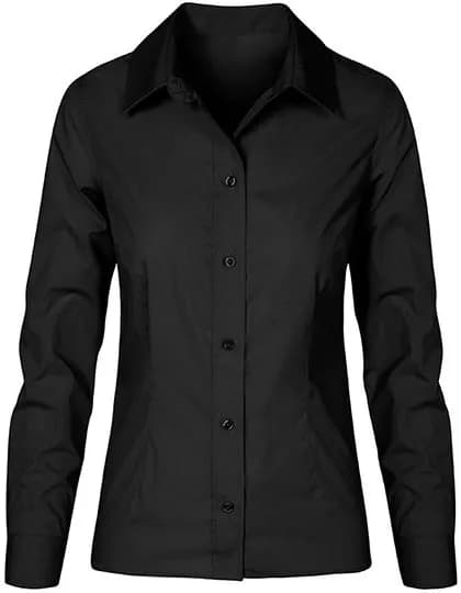 Women’s Poplin Shirt Long Sleeve – Schwarz