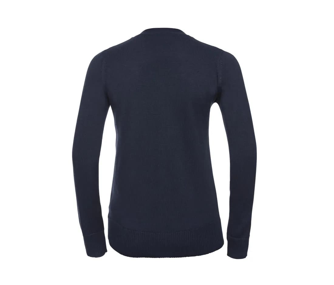 Cardigan col V femme – Marine foncé – vue de dos