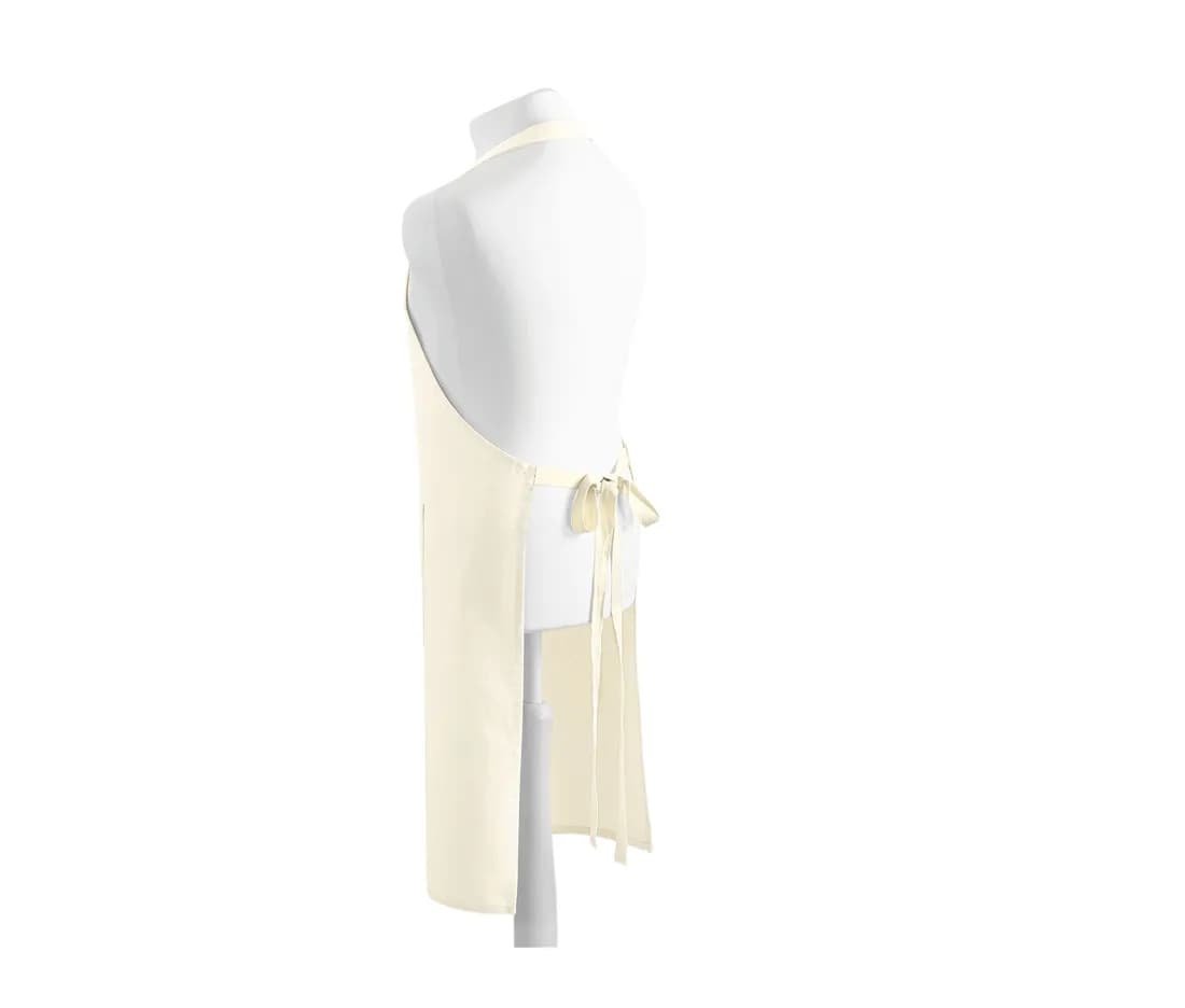 Tablier d'atelier en coton Fairtrade – Naturel – vue de dos