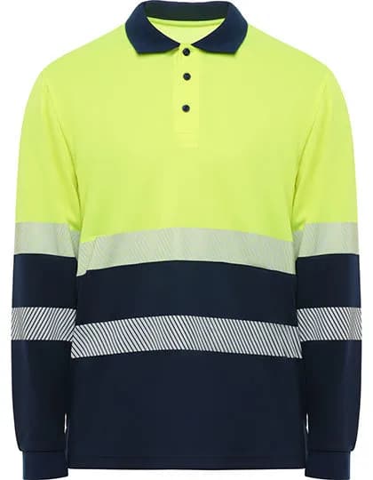 Polo Shirt Vega Long Sleeve – Marine / Gelb