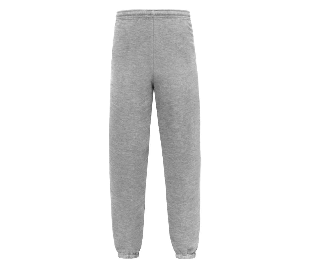 Pantalon de jogging «Iconic Premium» à bords-côtes – Gris chiné