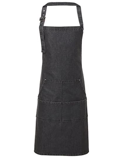 Jeans Stitch Denim Bib Apron – Noir