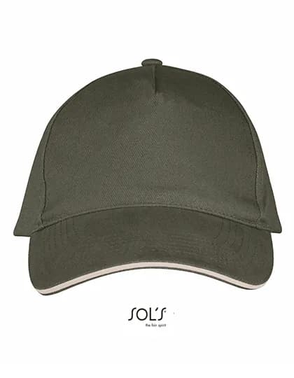 Five Panels Cap Long Beach – Olive / Beige