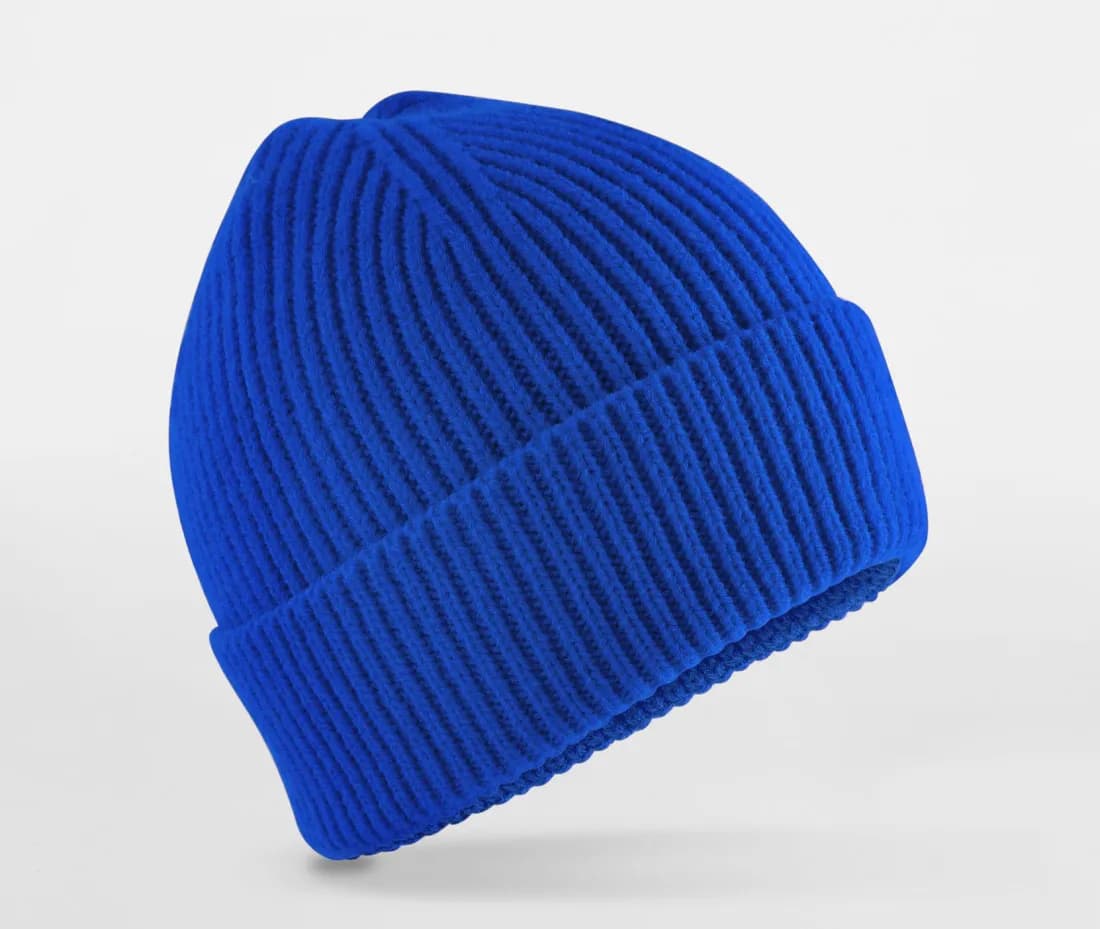 Kinder Beanie aus Rippstrick – Royalblau