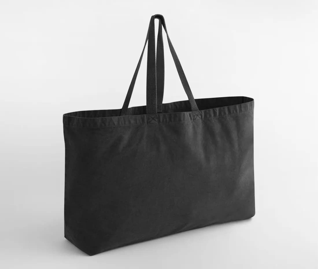 Stückgefärbte Oversize-Tragetasche