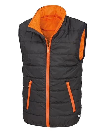 Youth Soft Padded Bodywarmer – Noir / Orange