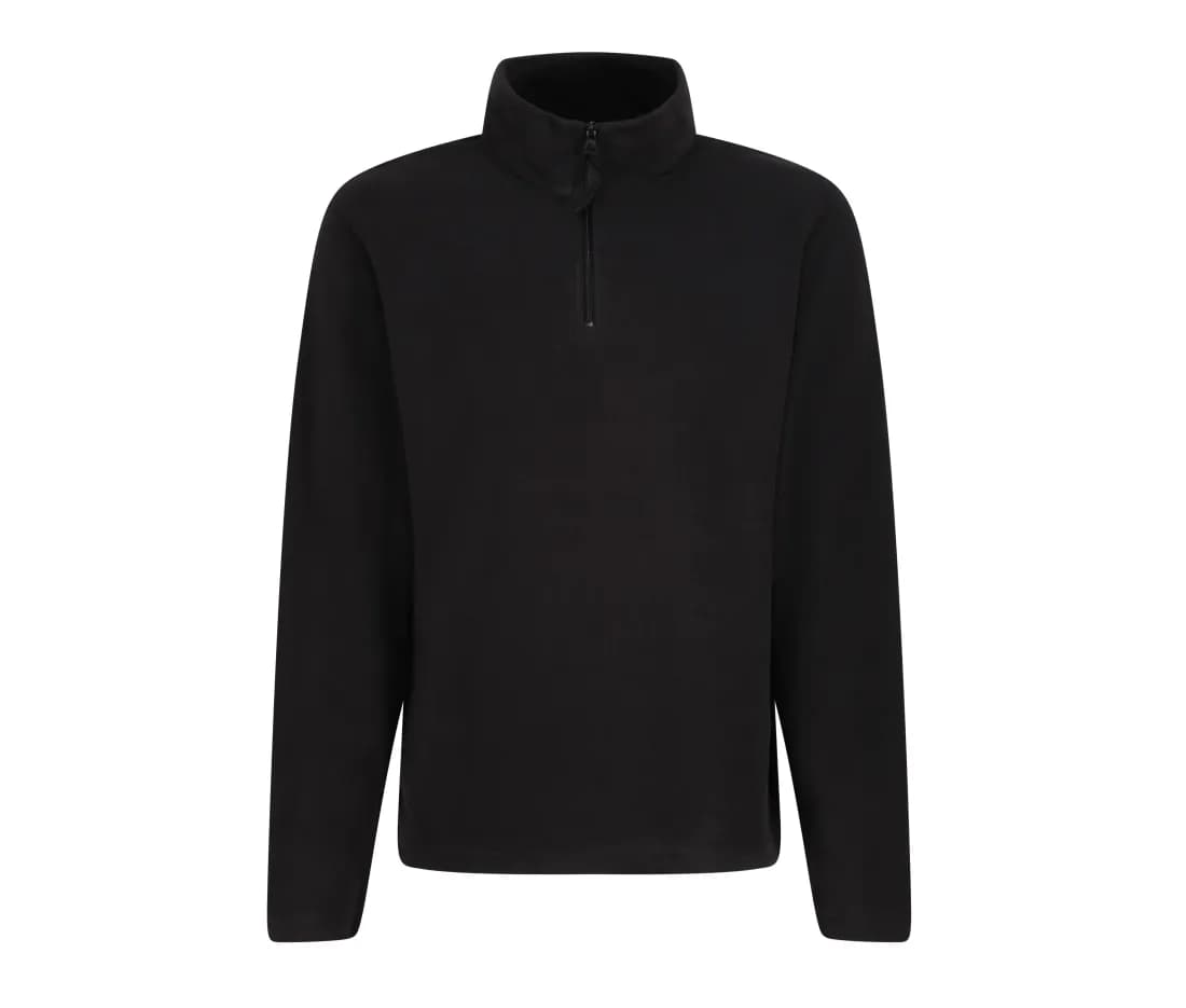 Micro Zip Neck Fleece – Schwarz