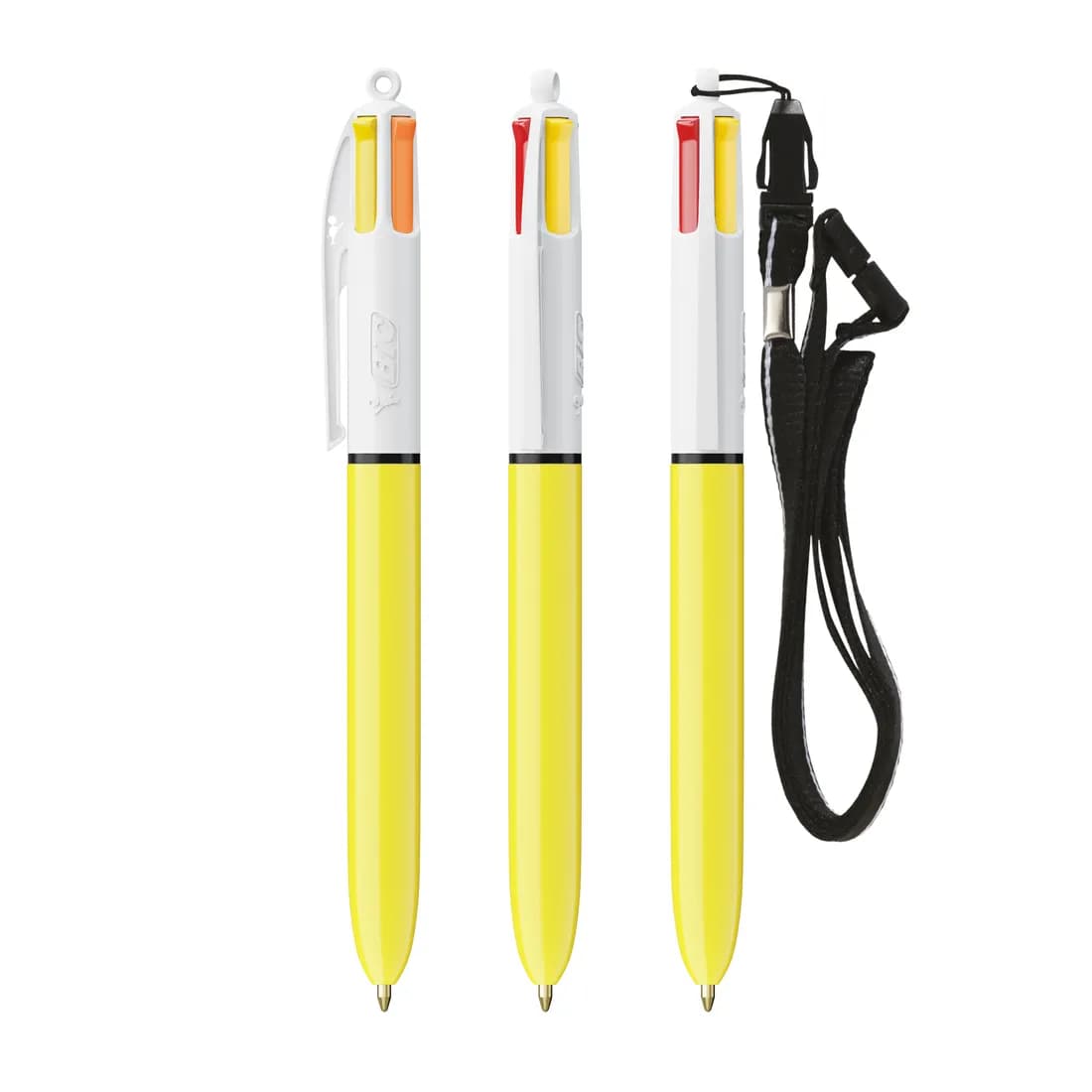 BIC® 4 Colours® Sun mit Lanyard Kugelschreiber