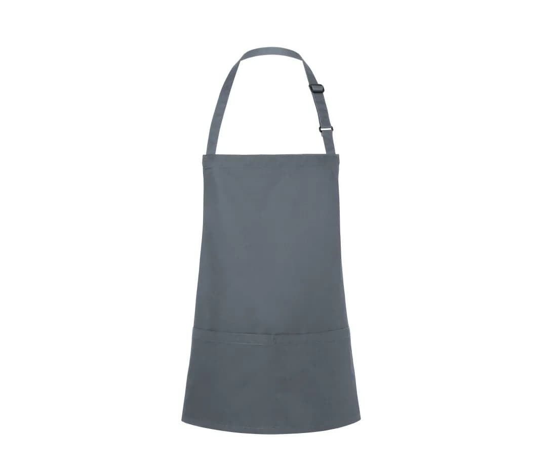 Tablier à bavette court «Basic» avec boucle et poche