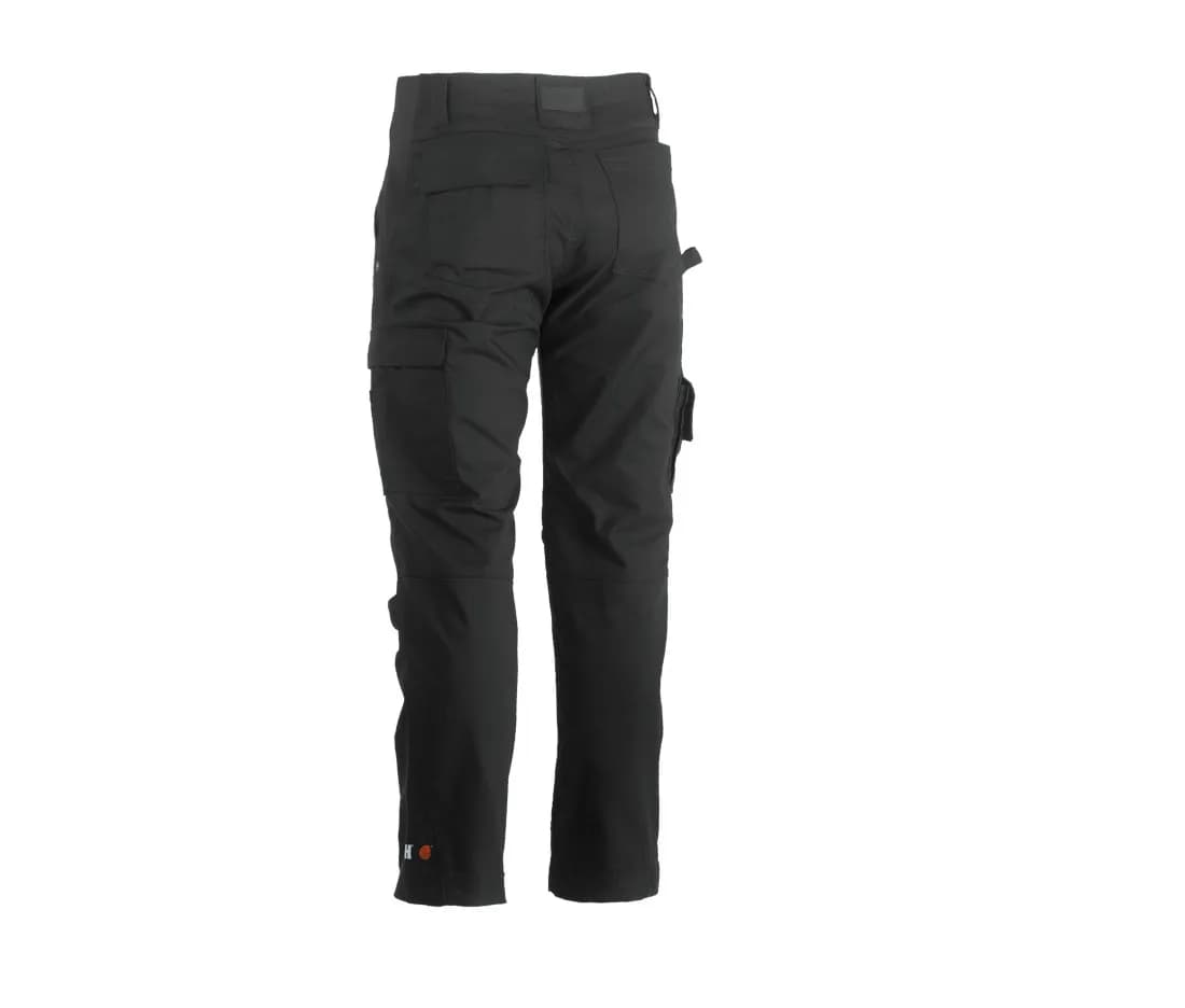 Torex – Pantalon de travail extensible et respirant – Noir – vue de dos