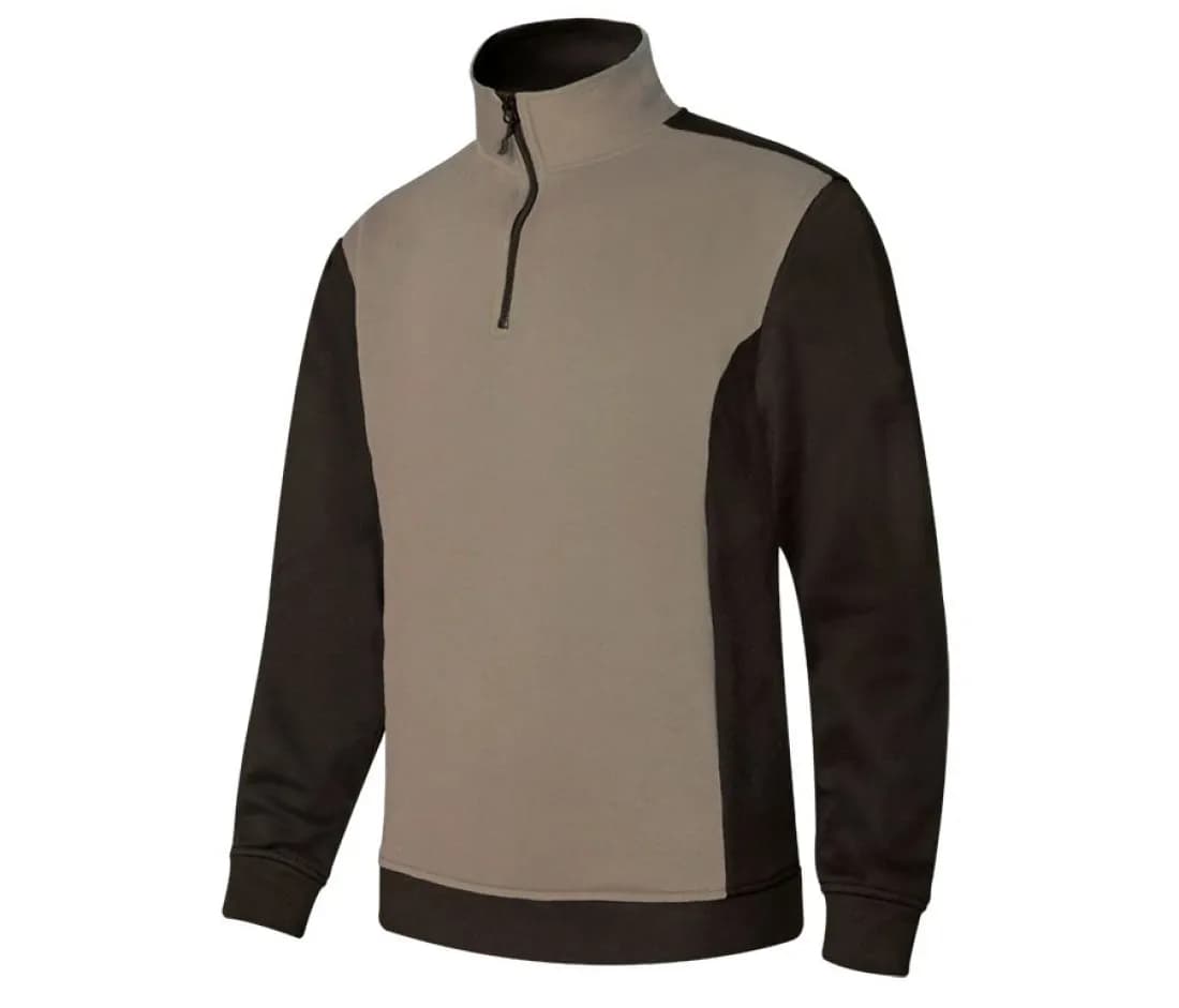 TWO-TONE HALF ZIP SWEATSHIRT – Zweifarbiges Arbeits