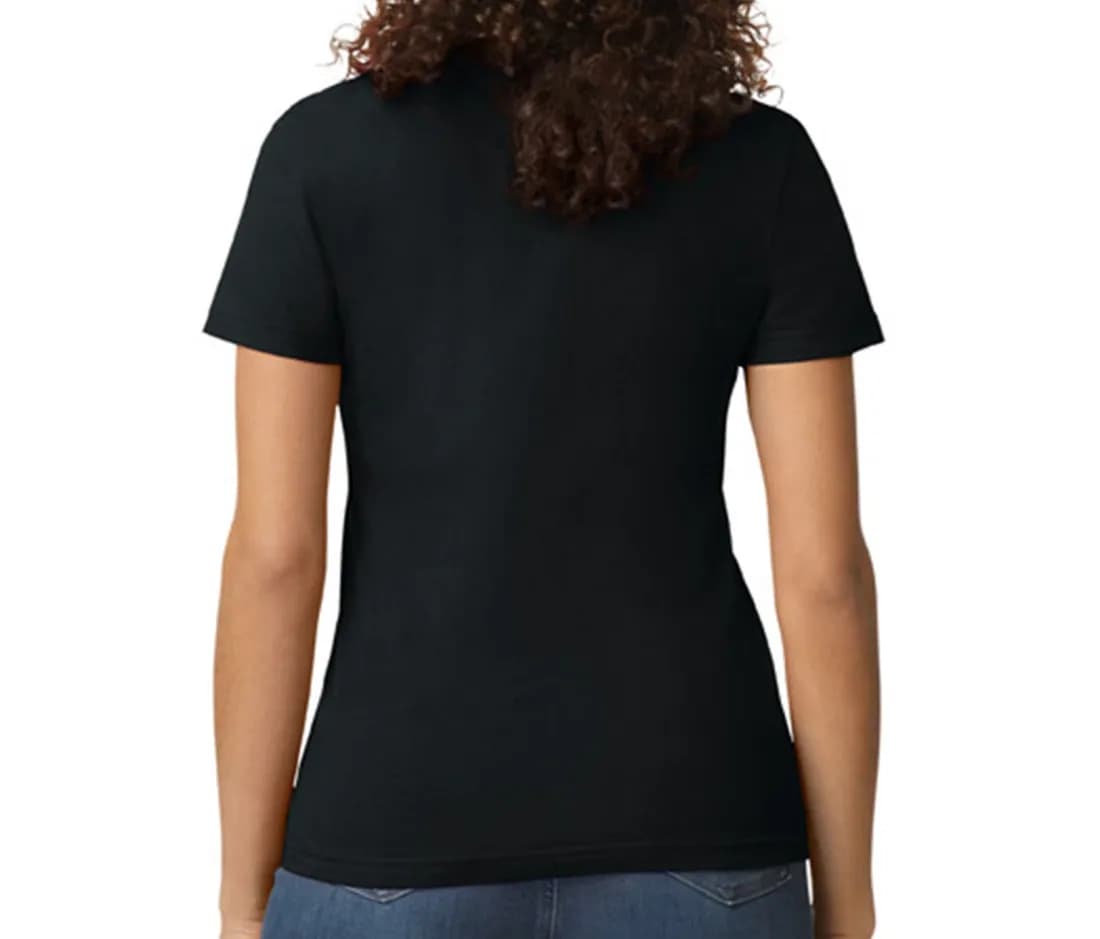 Damen T-Shirt «Softstyle Midweight» – Schwarz – Rückansicht