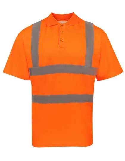 High-End Polycotton Hi-Vis Polo Shirt Cambridge – Orange