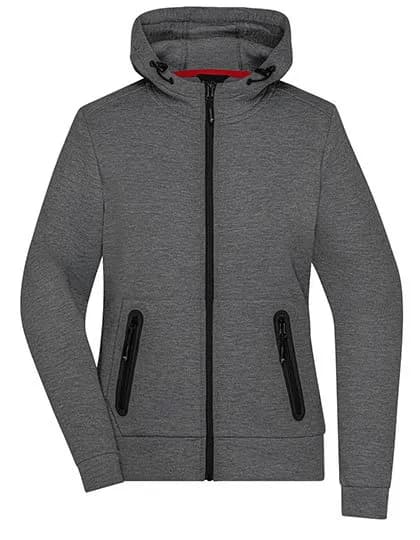 Ladies’ Hooded Jacket – Anthrazit meliert