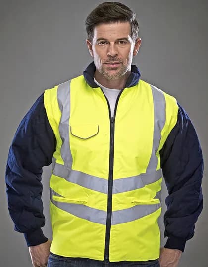 Hi-Vis Chevron Quilted Jacket – Gelb