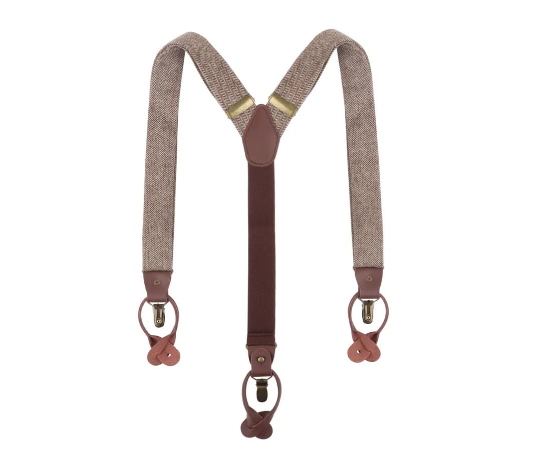 Suspenders Urban-Herringbone – Brun