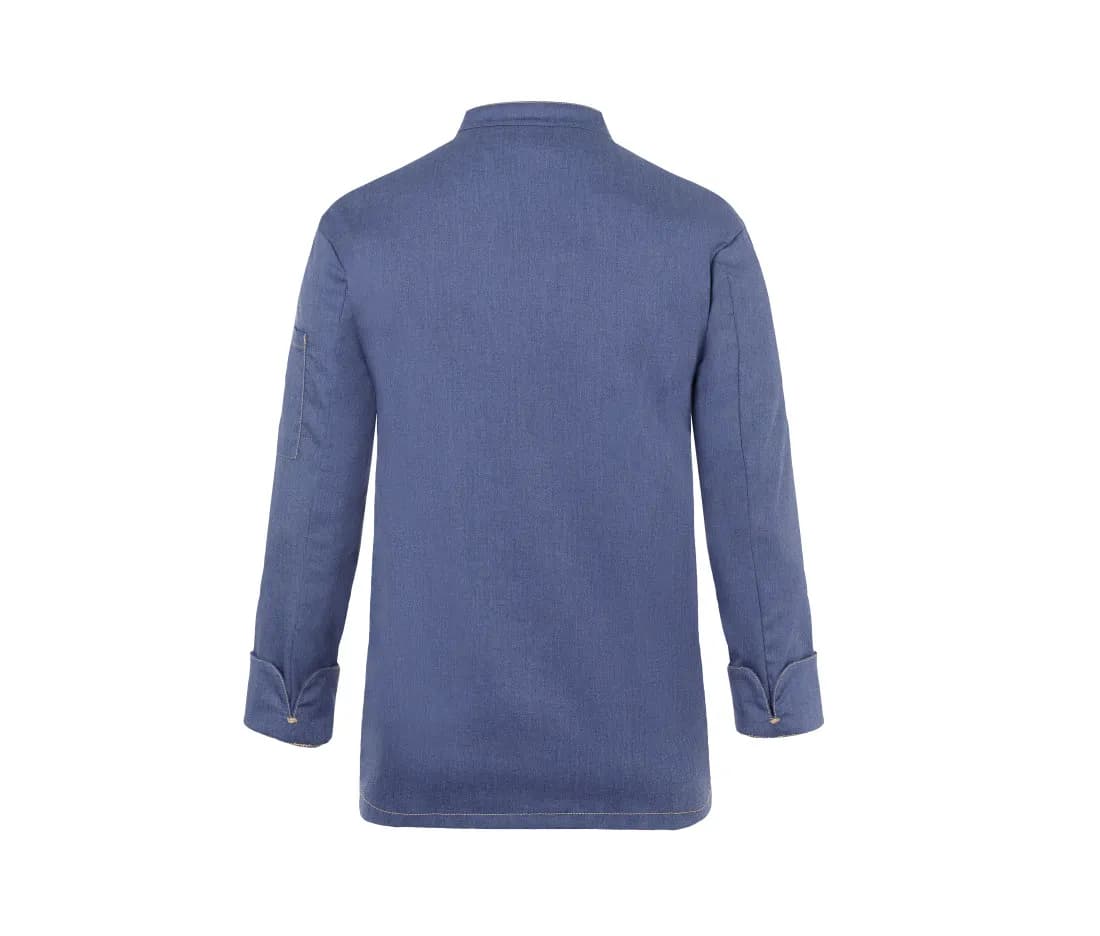 Kochjacke «Jeans-Style» – Blau – Rückansicht