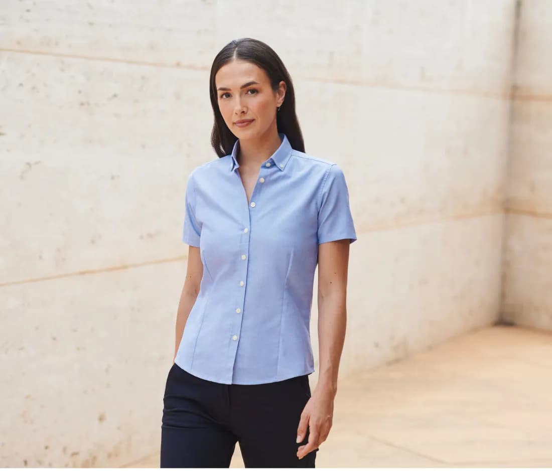 Ladies’ Modern Oxford Short Sleeved Shirt – Regular Fit