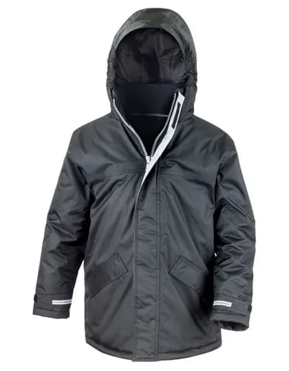 Youth Channel Parka – Schwarz