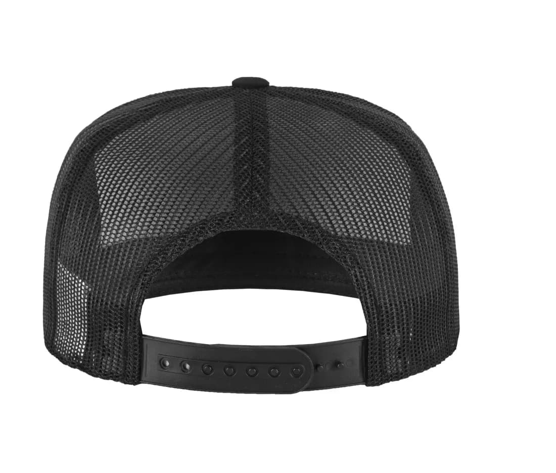 Retro Trucker Cap – Schwarz – Rückansicht
