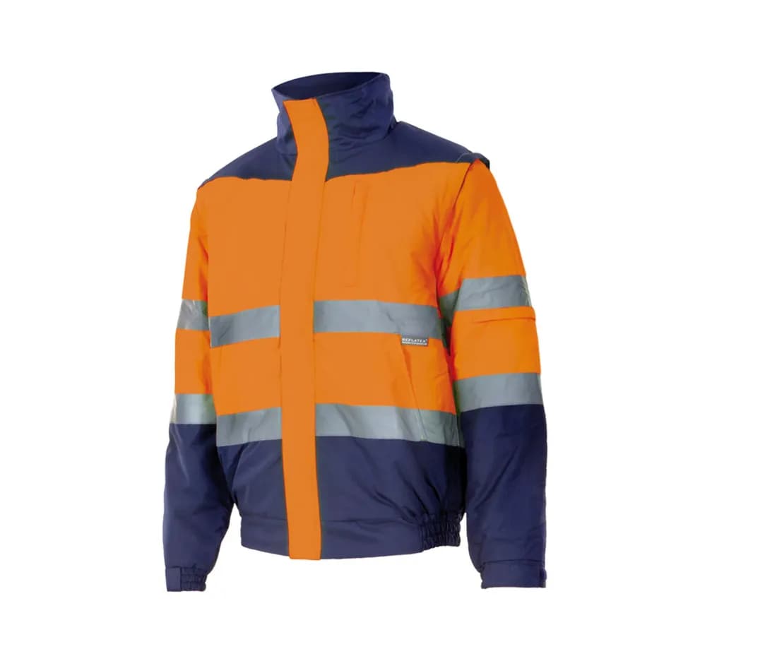 Blouson matelassé bicolore haute visibilité