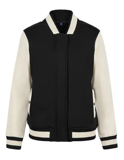 Women’s Premium College Jacket – Noir / Blanc
