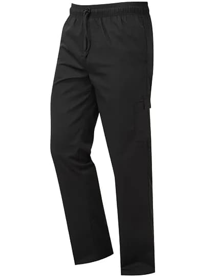 Essential Chef’s Cargo Pocket Trousers – Schwarz