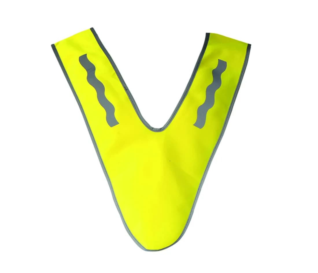 Col réfléchissant enfant – Jaune fluo – vue de dos