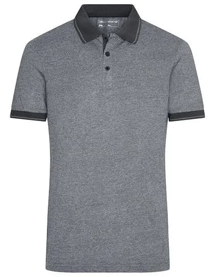 Men’s Heather Polo – Noir chiné / Noir