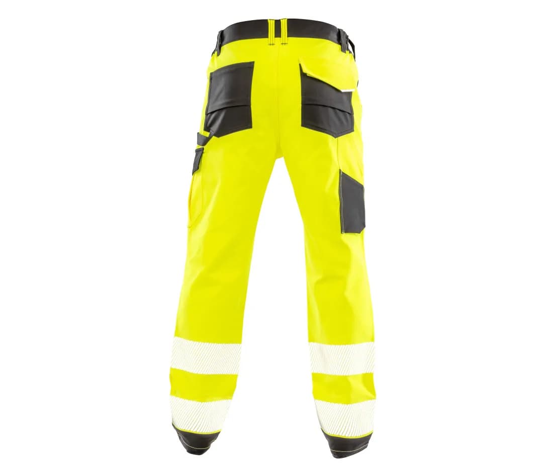 Pantalon haute visibilité stretch «Dynamic» recyclé – Jaune – vue de dos