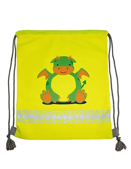 Childrens Gym Bag Funtastic Wildlife – Gelb (Dragon Yellow)