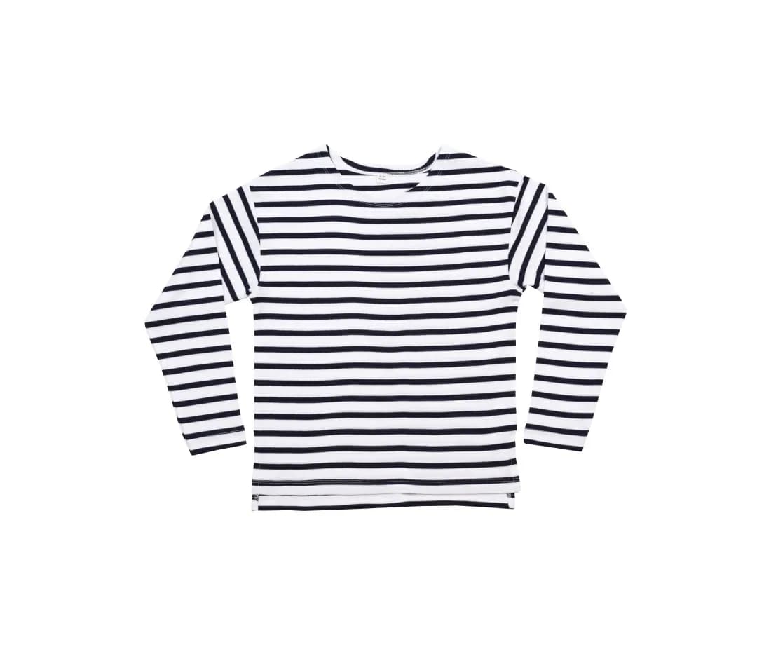 Kinder Ringel-T-Shirt «Breton» – Weiss / Marine