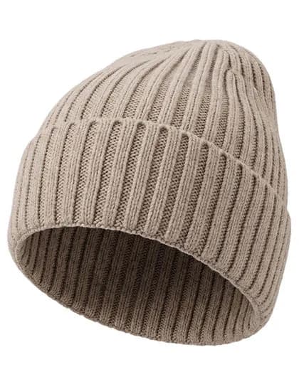 Knitted Hat with Merino wool – Beige